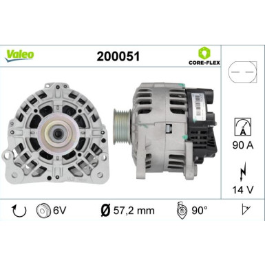 VALEO Generator 200051 VALEO CORE-FLEX VALEO Generator 200051 VALEO CORE-FLEX
