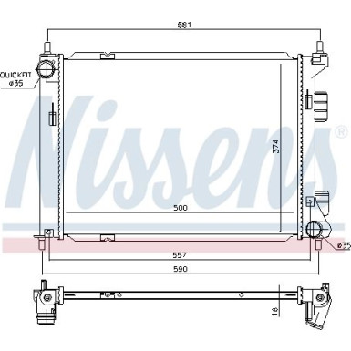 Wasserkühler PKW 67603