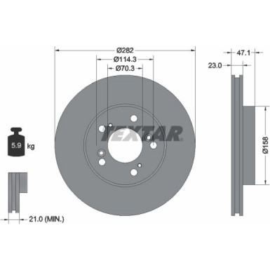 Bremsscheibe Honda P. Prelude 96-/Crv/Hrv 92101000