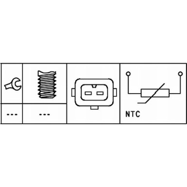 HELLA Sensor, Kühlmitteltemperatur 6PT 009 309-541