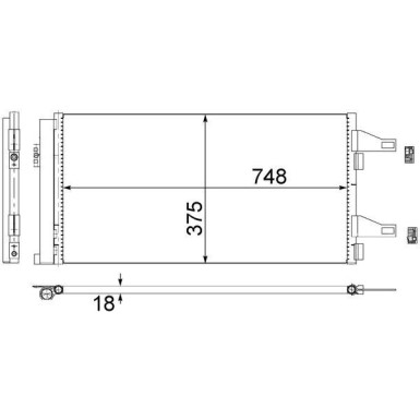Kondensator, Klimaanlage AC 363 000S Kondensator, Klimaanlage AC 363 000S