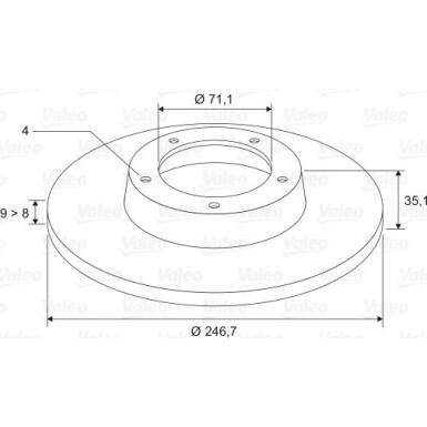 VALEO Bremsscheibe 186694