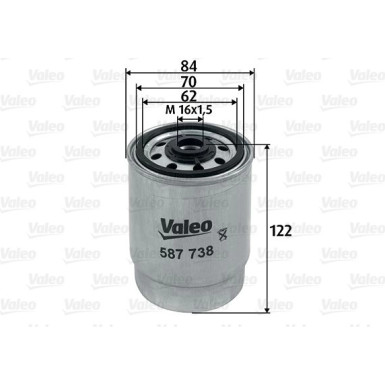 VALEO Kraftstofffilter 587738 VALEO Kraftstofffilter 587738