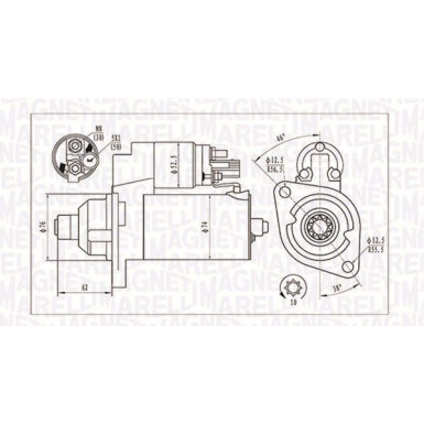 MAGNETI MARELLI Anlasser 063721323010 MAGNETI MARELLI Anlasser 063721323010