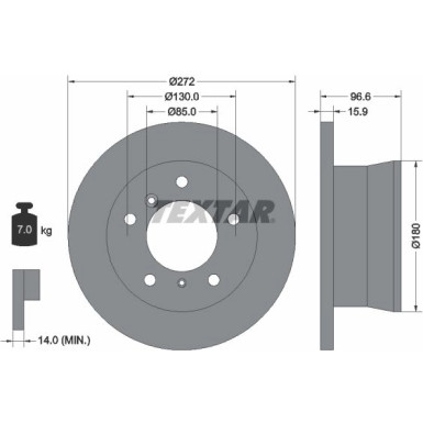 Bremsscheibe Db T. Sprinter 308-314 92137603