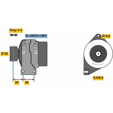 Lichtmaschine 0 986 049 540 Lichtmaschine 0 986 049 540