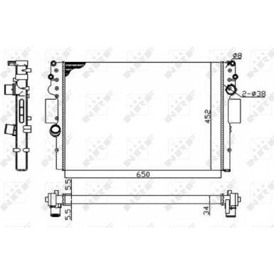 Kühler, Motorkühlung 53614A Kühler, Motorkühlung 53614A