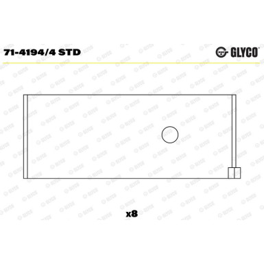 GLYCO Pleuellager 71-4194/4 STD GLYCO Pleuellager 71-4194/4 STD
