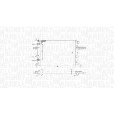 MAGNETI MARELLI Kühler, Motorkühlung 350213192800 MAGNETI MARELLI Kühler, Motorkühlung 350213192800