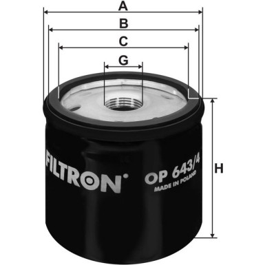 FILTRON Ölfilter OP 643/4 FILTRON Ölfilter OP 643/4