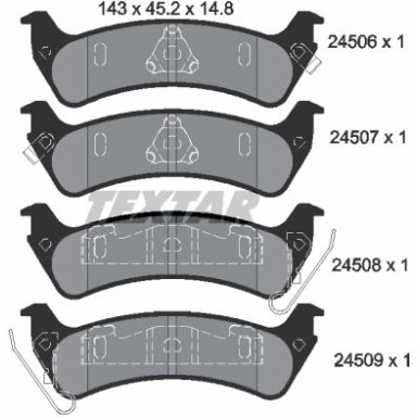 Bremsbelagsatz Jeep T. Grand Cherokee -99 2450601