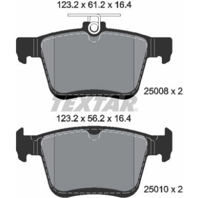 Bremsbelagsatz Vw T. Golf Vii 12-/A3 12 Q+ 2500801 Bremsbelagsatz Vw T. Golf Vii 12-/A3 12 Q+ 2500801