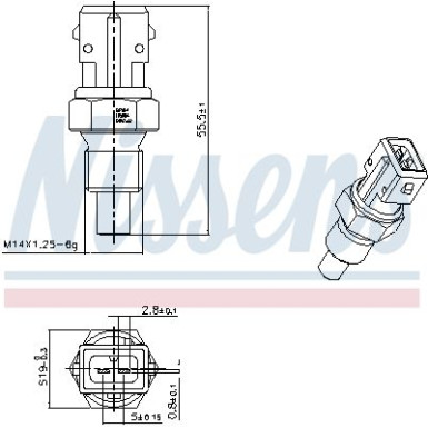 NISSENS Sensor, Kühlmitteltemperatur 207014