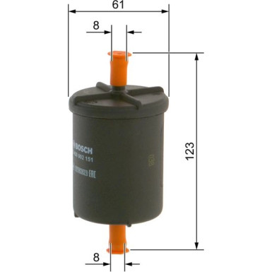Kraftstofffilter 0 450 902 151