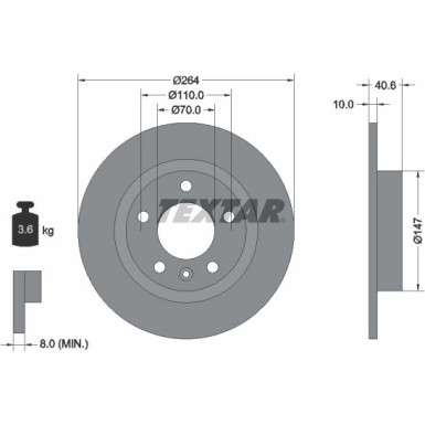 Bremsscheibe Opel T. Corsa D 1.7Cdti PRO 92186403 Bremsscheibe Opel T. Corsa D 1.7Cdti PRO 92186403
