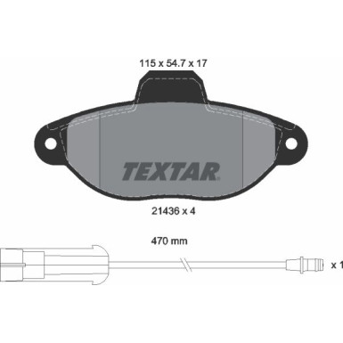Bremsbelagsatz Fiat Punto/Sc/500/Ka 1 Sensor 2143603 Bremsbelagsatz Fiat Punto/Sc/500/Ka 1 Sensor 2143603