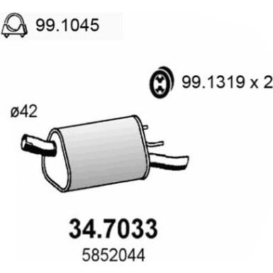 Endschalldämpfer 34.7033