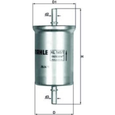 MAHLE Kraftstofffilter KL 165/1