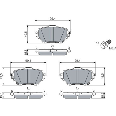 Bremsbelag 0 986 460 066 Bremsbelag 0 986 460 066