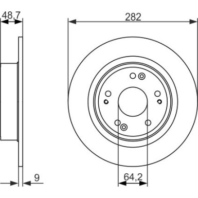 Bremsscheibe HA 0 986 479 738 Bremsscheibe HA 0 986 479 738