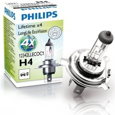 H4 Longerlife Eco Vision Bis zu 4-fache Lebensdauer LongLife EcoVision 12342LLECOC1
