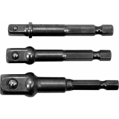 Steckschlüssel-Adapter 3Tlg Hex-Schaft 1/2 1/4 3/8 YT-04685 Steckschlüssel-Adapter 3Tlg Hex-Schaft 1/2 1/4 3/8 YT-04685