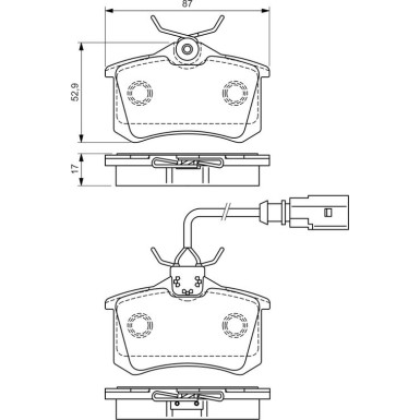 Bremsbelagsatz Vw T. Sharan/Galaxy 00- Mit Sensor 0 986 494 025 Bremsbelagsatz Vw T. Sharan/Galaxy 00- Mit Sensor 0 986 494 025