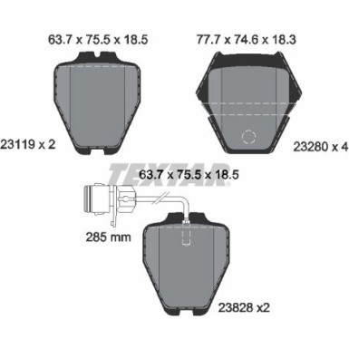 Bremsbelagsatz Vw S. A8 (8St) Q+ 2311901
