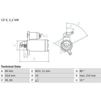 Starter AUDI,PORSCHE 0 986 024 010 Starter AUDI,PORSCHE 0 986 024 010