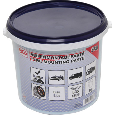 BGS Reifenmontagepaste für Run-Flat-Reifen blau 5 kg 9383