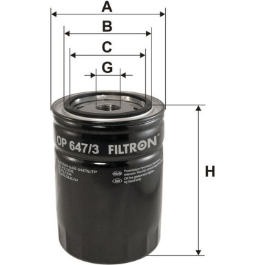 FILTRON Ölfilter OP 647/3 FILTRON Ölfilter OP 647/3