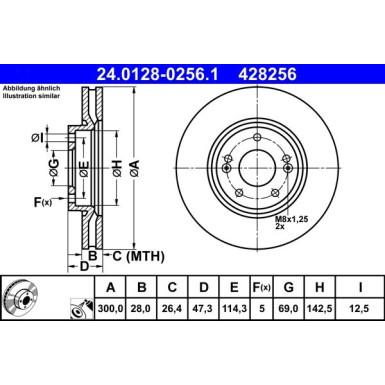 Bremsscheibe Hyundai P.Ix35/I40/Tuscon/Sonata 04 24.0128-0256.1 Bremsscheibe Hyundai P.Ix35/I40/Tuscon/Sonata 04 24.0128-0256.1