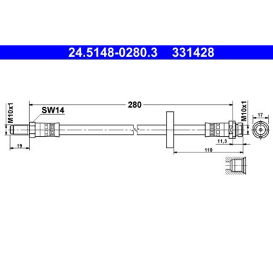 Bremsschlauch 24.5148-0280.3