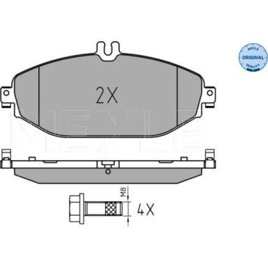 Bremsbelagsatz Db P. W205 2.2 Bluetec 14 MEYLE-ORIGINAL: True to OE 025 220 7619