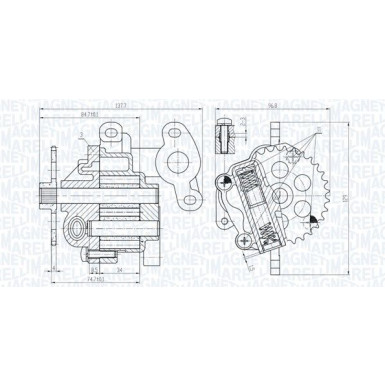 MAGNETI MARELLI Ölpumpe 351516000160