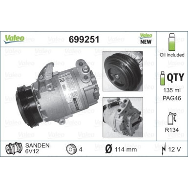 VALEO Kompressor 699251