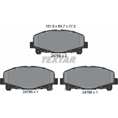 Bremsbelagsatz Honda P. Accord 08- Automatik 2476601 Bremsbelagsatz Honda P. Accord 08- Automatik 2476601