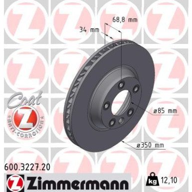 17 481 045ZI Bremsscheibe VA re 600.3227.20 17 481 045ZI Bremsscheibe VA re 600.3227.20
