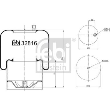 FEBI BILSTEIN Luftfeder 32816