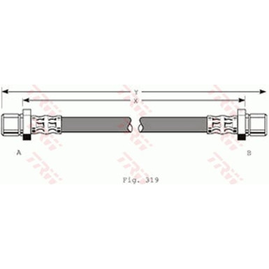 Bremsschlauch SUBARU LEGACY I 91-93 PHA216