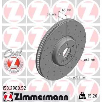 Bremsscheibe VA Sport BMW 3 18 SPORT Z 150.2980.52