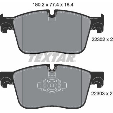 Bremsbelagsatz Jaguar P. Xe/Xf 2.0-3.0 15 2230201 Bremsbelagsatz Jaguar P. Xe/Xf 2.0-3.0 15 2230201