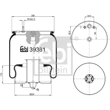 FEBI BILSTEIN Luftfeder 39381