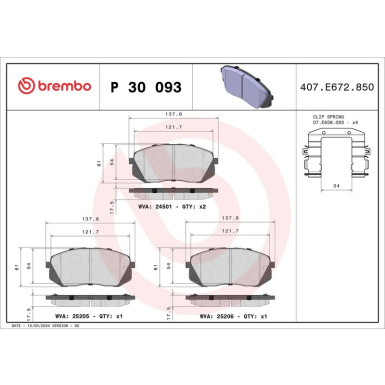 BREMBO Bremsklötze VA HYUNDAI Kona KIA Optima 15 PRIME LINE P 30 093