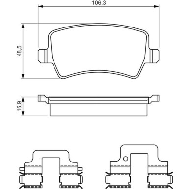 Bremsklötze VOLVO,FORD,LAND ROVER 0 986 494 641