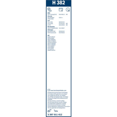 Bosch Wischerblatt H382 3397011412
