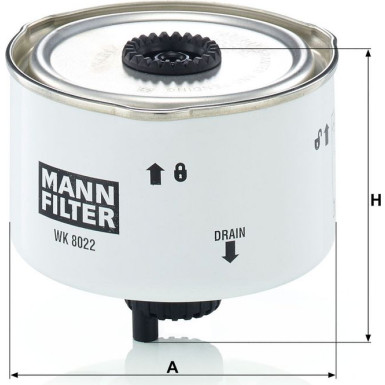 Mann & Hummel Kraftstofffilter PKW Land Rover Discovery 3,4 04 WK 8022 X
