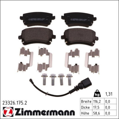 ZIMMERMANN Bremsbeläge 23326.175.2