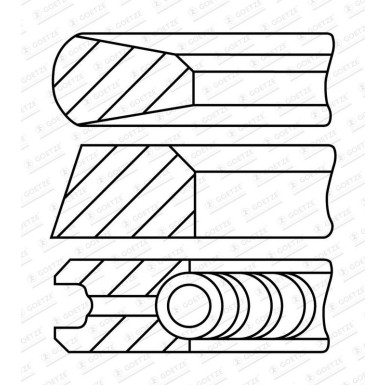 GOETZE ENGINE Kolbenringsatz 08-784800-10