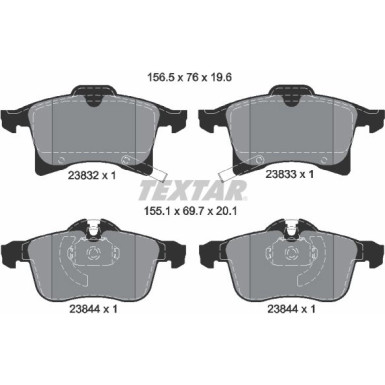 Bremsbelagsatz Opel P. Astra G/H/Meriva/Zafira 2383201 Bremsbelagsatz Opel P. Astra G/H/Meriva/Zafira 2383201